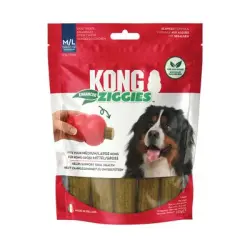 KONG Ziggies Enhanced - M/L: para perros medianos grandes a partir de 7 kg (2 x 227 g) - Pack Ahorro