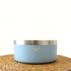 La Casa de Turrón Comedero Azul Cielo Acero Inoxidable para perros y gatos - 946 ml
