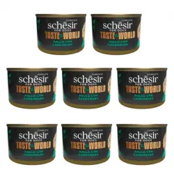 Schesir Taste The World Comida Húmeda para Perros Pollo Con Carbonara, 8 x 150 gr