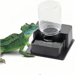 ZooVenture Fuente de agua automática para reptiles - Negro