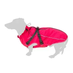 Abrigo TIAKI con arnés Arkon, rosa para perros - aprox. 40 cm de longitud de espalda