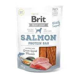 Brit jerky snack protein bar salmon premios para perro, Peso 80 Gr