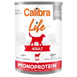 Calibra Dog Life Adult 6 x 400 g - Ternera con zanahorias