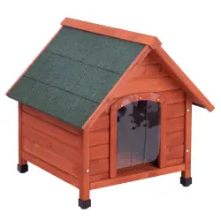 Caseta de madera Spike Confort con puerta para perros - S: 72 x 76 x 76 cm (An x P x Al)