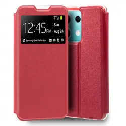 Cool Funda Flip Cover Tipo Libro Liso Rojo para Xiaomi Redmi Note 13 5G