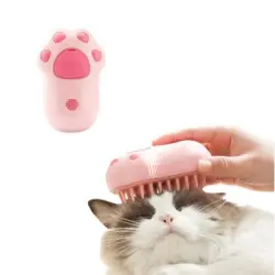 IntiMeg Cepillo de masaje a presión para patas de gato - Rosa
