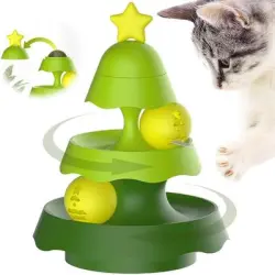 IntiMeg Tablero de actividades para gatos con mecanismo giratorio - 13 piezas