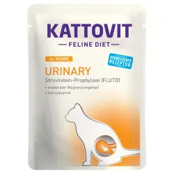 Kattovit Feline Urinary 24 x 85 g en sobres - Pack Ahorro - Pollo