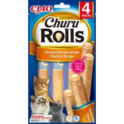 Pack Churu para gato adulto Rolls de Pollo, 1 x 40 gr