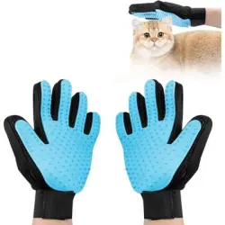 Pawffee Guantes de aseo para mascotas 4 en 1: Aseo fácil para perros gatos - 1 pieza