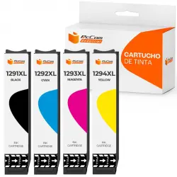 Pccom Essential Epson Cartucho Tinta Compatible T1291/T1292/T1293/T1294 Negro/Cian/Magenta/Amarillo Pack 4