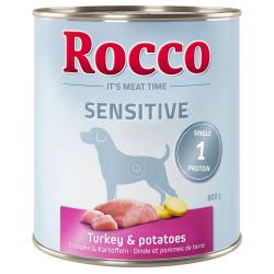 Rocco Sensitive 6 x 800 g - Pavo y patatas