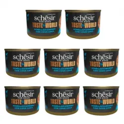 Schesir Taste The World Comida Húmeda para Perros Cordero con Cous Cous, 8 x 150 gr