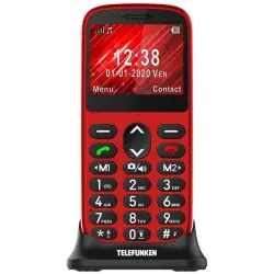 Telefunken S420 Teléfono para Mayores Rojo Libre