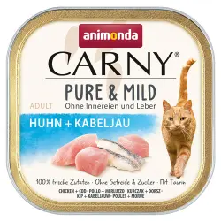 Animonda Carny Adult Pure & Mild 32 x 100 g - Pollo + bacalao