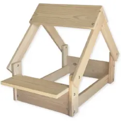 Caseta Para Perro De Interior/exterior Color Natural- Cama Para Mascota Con Estructura De Madera Natural Fsc, Perros Y Gatos Pequeños Y Medianos, Con