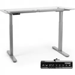 Duronic TM22GY Marco de Escritorio Eléctrico Elevable con Altura Ajustable 71 a 116cm Gris