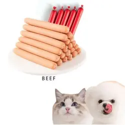 FurryFusion Golosinas para mascotas con forma de salchicha - sabor a carne