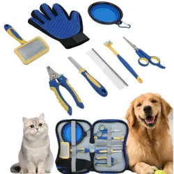 FurryFusion Kit de herramientas para el cuidado de mascotas (8 piezas) - Artículo 1