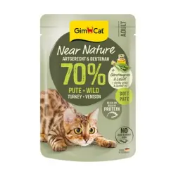 GimCat Near Nature 16 x 85 g - Pavo y venado