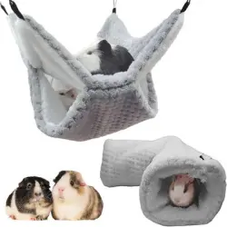 HausPets Juego 2 túneles peluche doble capa forma cerdo, pavo hámster - Artículo 2