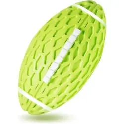 HausPets Pelota de rugby de goma con silbato – Chirriante – Verde - Balón de rugby verde