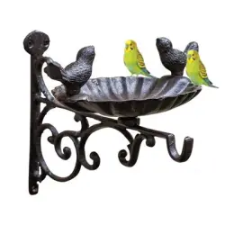 MCBOSON Gancho para pájaros de hierro fundido hecho mano decoración jardín - 1 artículo