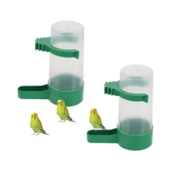 MCBOSON Juego de 2 bebederos automáticos para pájaros para jaulas colgantes - 1 artículo
