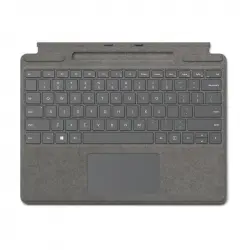 Microsoft Surface Pro Signature Type Cover Funda con Teclado Platino Alcántara para Surface Pro 8/Pro X