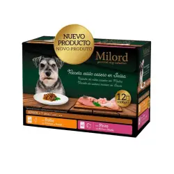 Milord Senior +7 Receta estilo casero en salsa Sobres para perros - Multipack 12 Sobres x 100 g