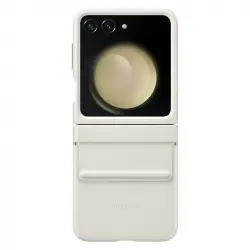 Samsung Flap Eco-Leather Case Funda de Piel Ecológica Crema para Galaxy Z Flip5
