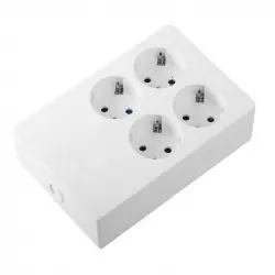 Simon Regleta Múltiple sin Cable 4 Tomas Blanca