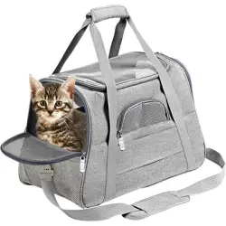 UAMLY Bolsa transportadora para gatos - Gris