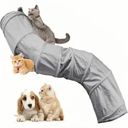 ZooVenture Túnel interactivo de juguete para gatos - Gris