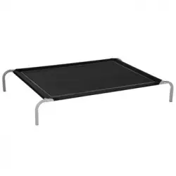 Cama Elevada Para Perros De Acero Textilene 130x90x20 Cm-pawhut.negro
