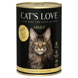 Cat's Love 6 x 400 g comida húmeda para gatos - Puro pollo