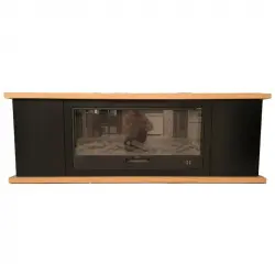 Chimenea Móvil Y Electrica 1500w Chimenea Móvil Arosio 150 Negro