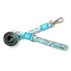 Correa corta Max & Molly Unicorn para perros - Talla M: 120 cm de largo, 20 mm de ancho