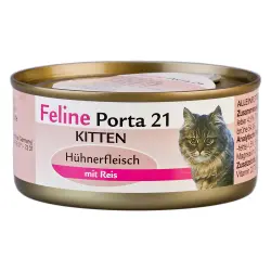 Feline Porta 21 comida para gatos 6 x 156 g - Kitten pollo con arroz