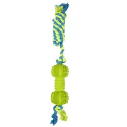 Flamingo Dental Dumbbell con Cuerda Verde