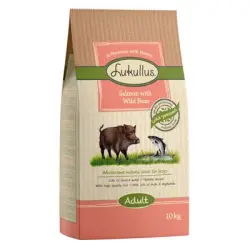 Lukullus con salmón y jabalí pienso para perros - 10 kg