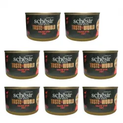 Schesir Taste The World Comida Húmeda para Perros Pollo Salteado Asiatico, 8 x 150 gr