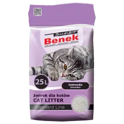 Super Benek Lavender arena aglomerante con olor a lavanda - 25 l (20 kg aprox.)