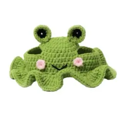 UAMLY Gorro de punto con forma de rana para mascotas - S