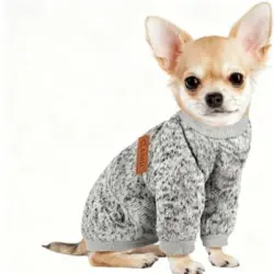 ZooVenture Suéter cálido para perros - 100% poliéster, talla M - Gris-M