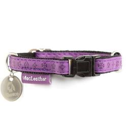 Collar para perros MacLeather lila M