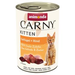 Animonda Carny Kitten 6 / 12 x 400 g - 12 x 400 g - Ave y vacuno