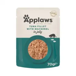 Applaws Comida Húmeda para Gatos en Gelatina con Atún y Caballa, 16x70 gr