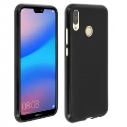 Avizar Funda de Silicona Flexible Negra para Huawei P20 Lite