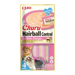 Churu Hairball Control Salmón para gatos - 4 Sobres x 14 g